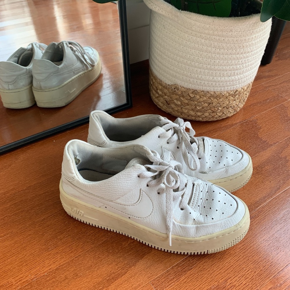 white nike air force 1s